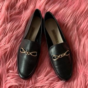 ZARA Loafers with Gold Detail